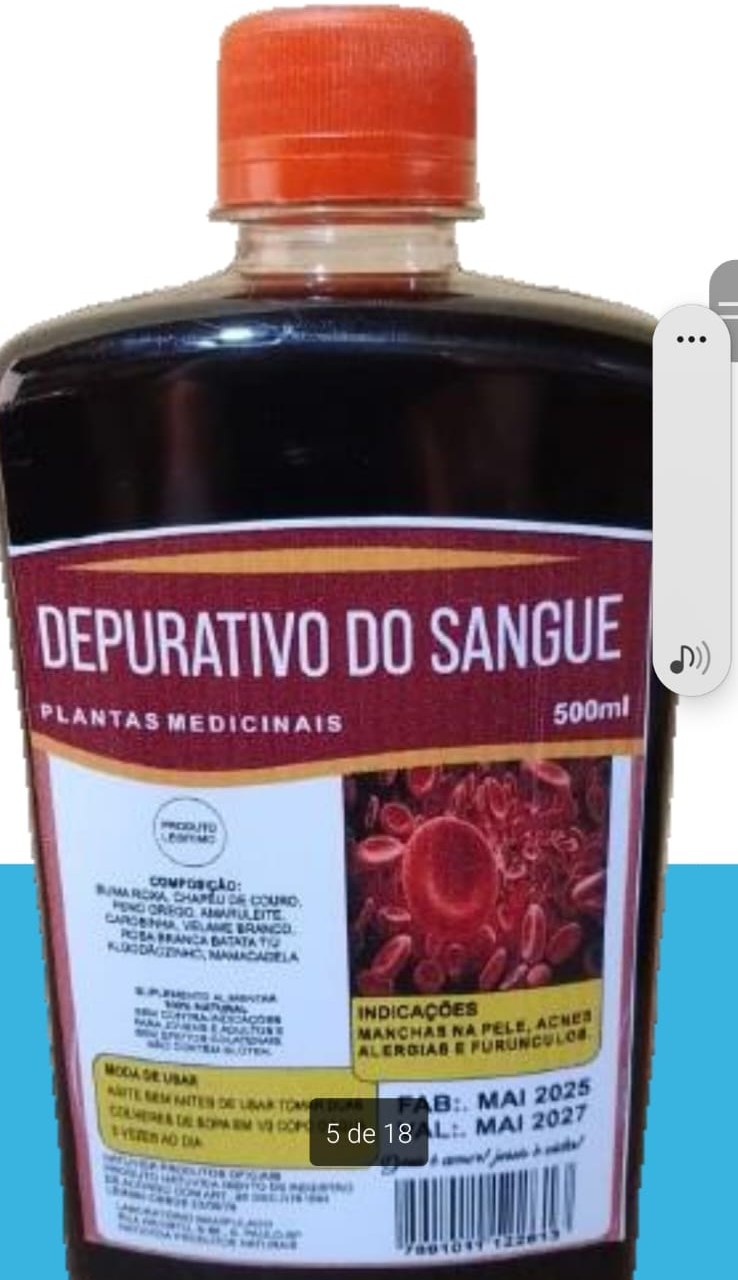Garrafa Depurativo do Sangue