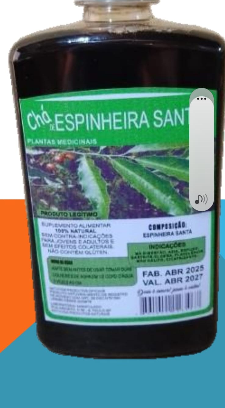 Garrafa Chá de Espinheira Santa